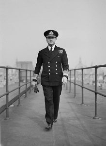 Adm. Sir Bertram Ramsay, Allied Naval Commander-in-Chief of the Expeditionary Forces, at his London Headquarters at Norfolk House, 1944 (Imperial War Museum)