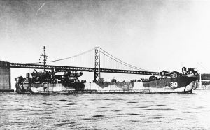 Landing ship tank USS LST-30, San Francisco Bay, 1945 (US Naval History & Heritage Command: NH 82164)