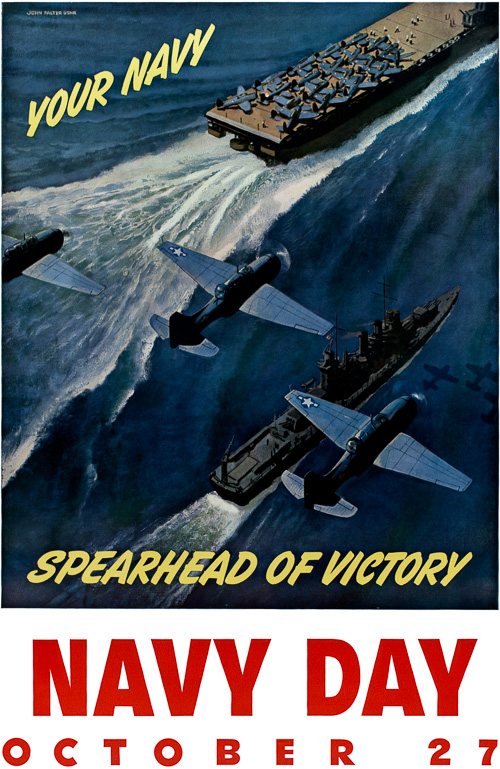 Poster for US Navy Day, 27 Oct 1943