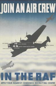 Recruiting poster for Royal Air Force Bomber Command, WWII