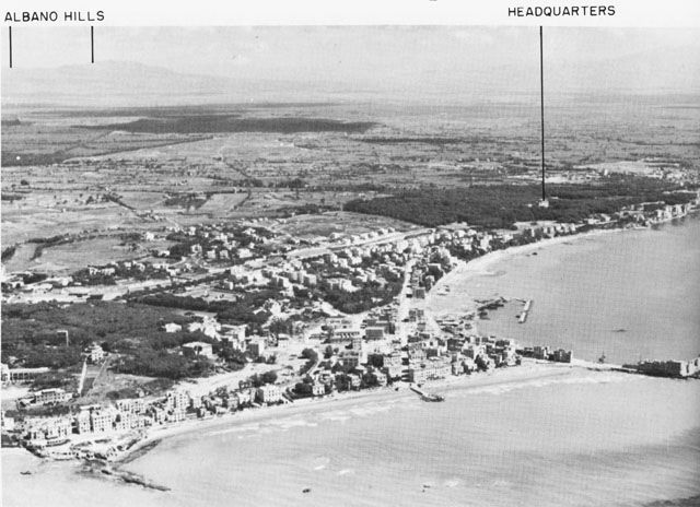 Anzio town, looking south toward Nettuno (US Army Center of Military History)