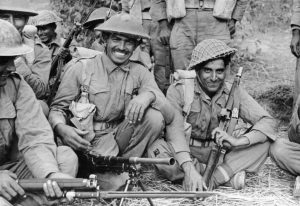 An Indian infantry section of the 2nd Battalion, 7th Rajput Regiment about to go on patrol on the Arakan front in Burma, 1944 (Imperial War Museum: IND 2917)