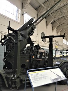 RAF antiaircraft gun, Imperial War Museum, Duxford, England, September 2017 (Photo: Sarah Sundin)