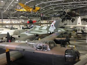 Interior of the Airspace Museum, Imperial War Museum, Duxford, England, September 2017 (Photo: Sarah Sundin)