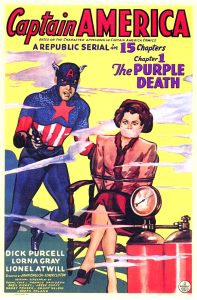 Poster for the Captain America film serial, 1944 (Republic Pictures, public domain via Wikipedia)
