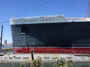 The bow of the Queen Mary, Long Beach, CA, June 2017 (Photo: Sarah Sundin)