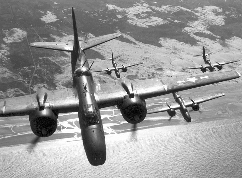 Douglas A-20 Havocs over France, WWII (USAF photo)