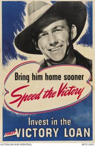 Poster for Australia’s First Victory Loan, March 28-May 9, 1944 (Australian War Memorial)