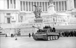 German Tiger I tank in front of the Altare della Patria, Rome, 1944 (German Federal Archives: Bild 101I-310-0880-38)