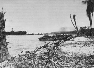 US LSTs and LVT(A)s unloading at Biak, May 1944 (US Center of Military History)