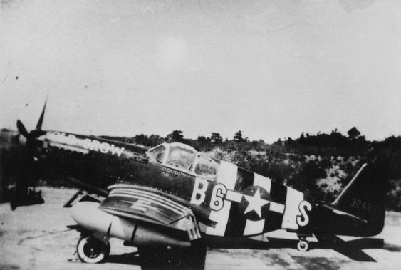P-51B Mustang "Old Crow" of the US 357th Fighter Group in invasion stripes for D-day (Imperial War Museum, Roger Freeman Collection)