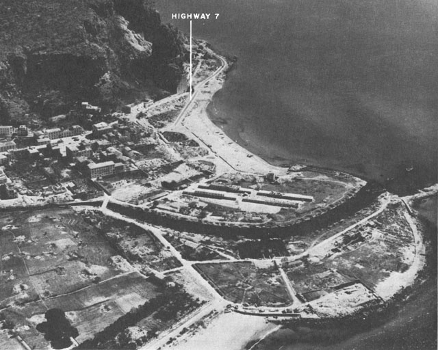 Aerial view of Terracina, Italy, May 1944 (US Army Center of Military History)