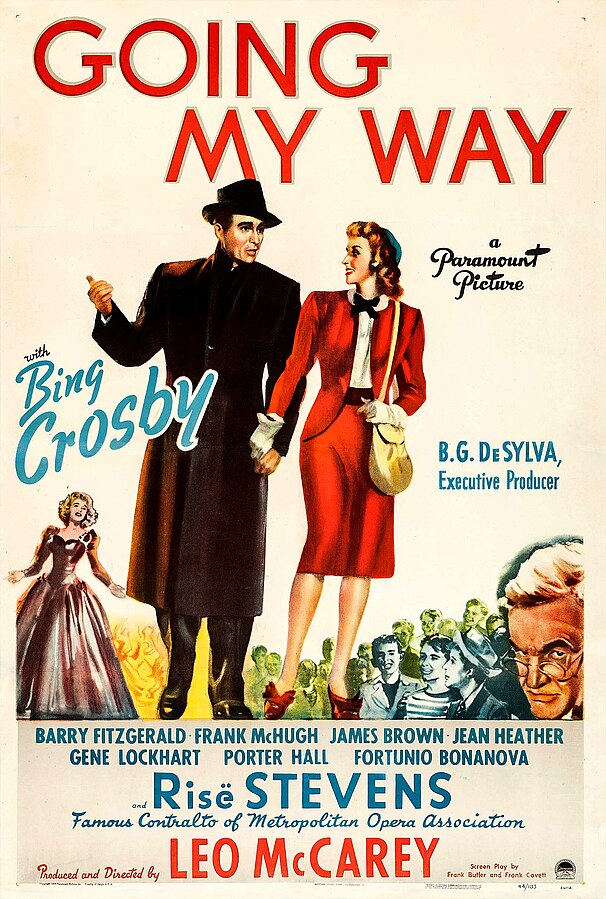 Theatrical poster for 1944 movie Going My Way, Paramount Pictures (public domain via Wikipedia) 