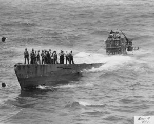 US Navy boarding party on captured German U-boat U-505, 4 June 1944 (US National Archives)