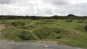 View over Pointe du Hoc showing cratering (Photo: Sarah Sundin, September 2017)