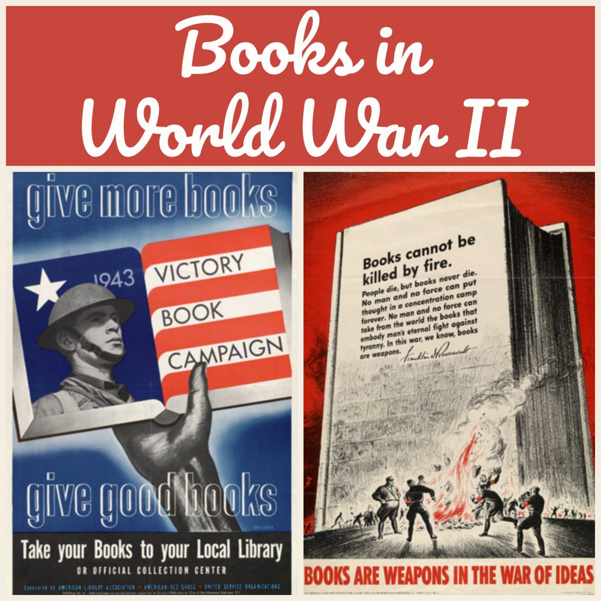 Books in World War II, on Sarah Sundin's blog