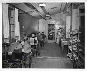 Soldiers Reading at Camp Forrest Library, Tullahoma, TN, 13 Feb 1942 (US Army Signal Corps)