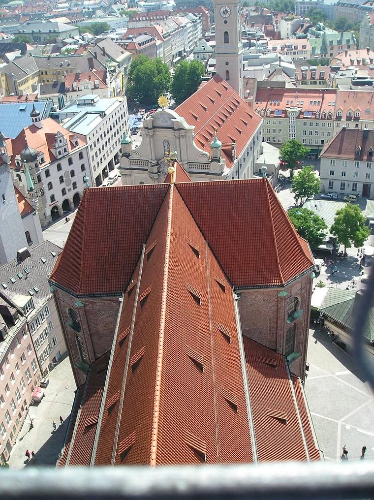 Looking down on St. Peterskirche from the tower (Photo courtesy of Stephen Sundin, July 2007)