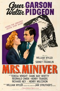 Theatrical release poster for the 1942 film Mrs. Miniver (public domain via Wikipedia)