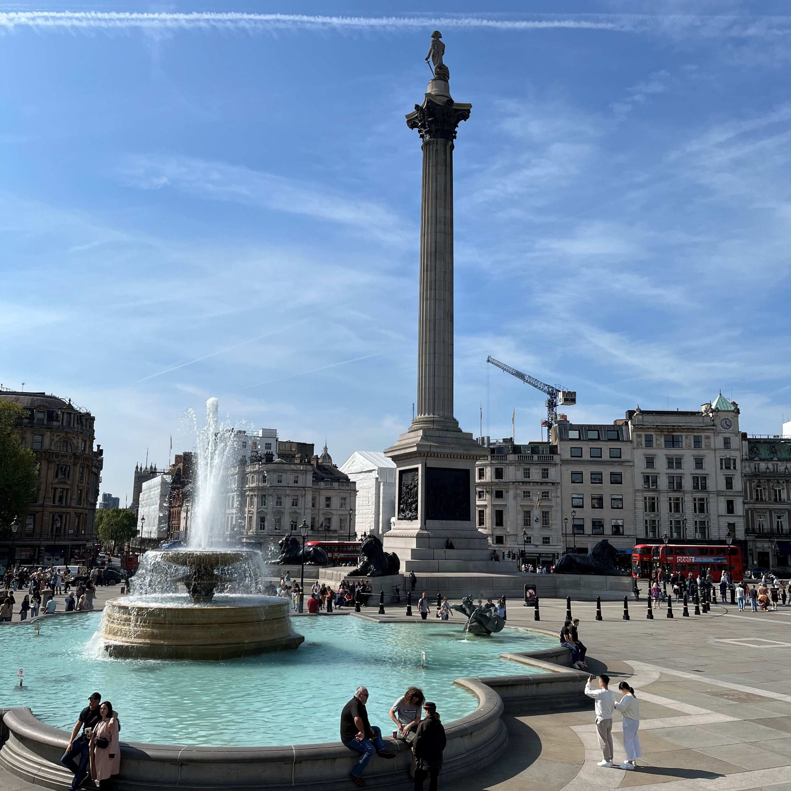 Trafalgar Square and Nelson's Column, London, 10 May 2024 (Photo: Sarah Sundin)