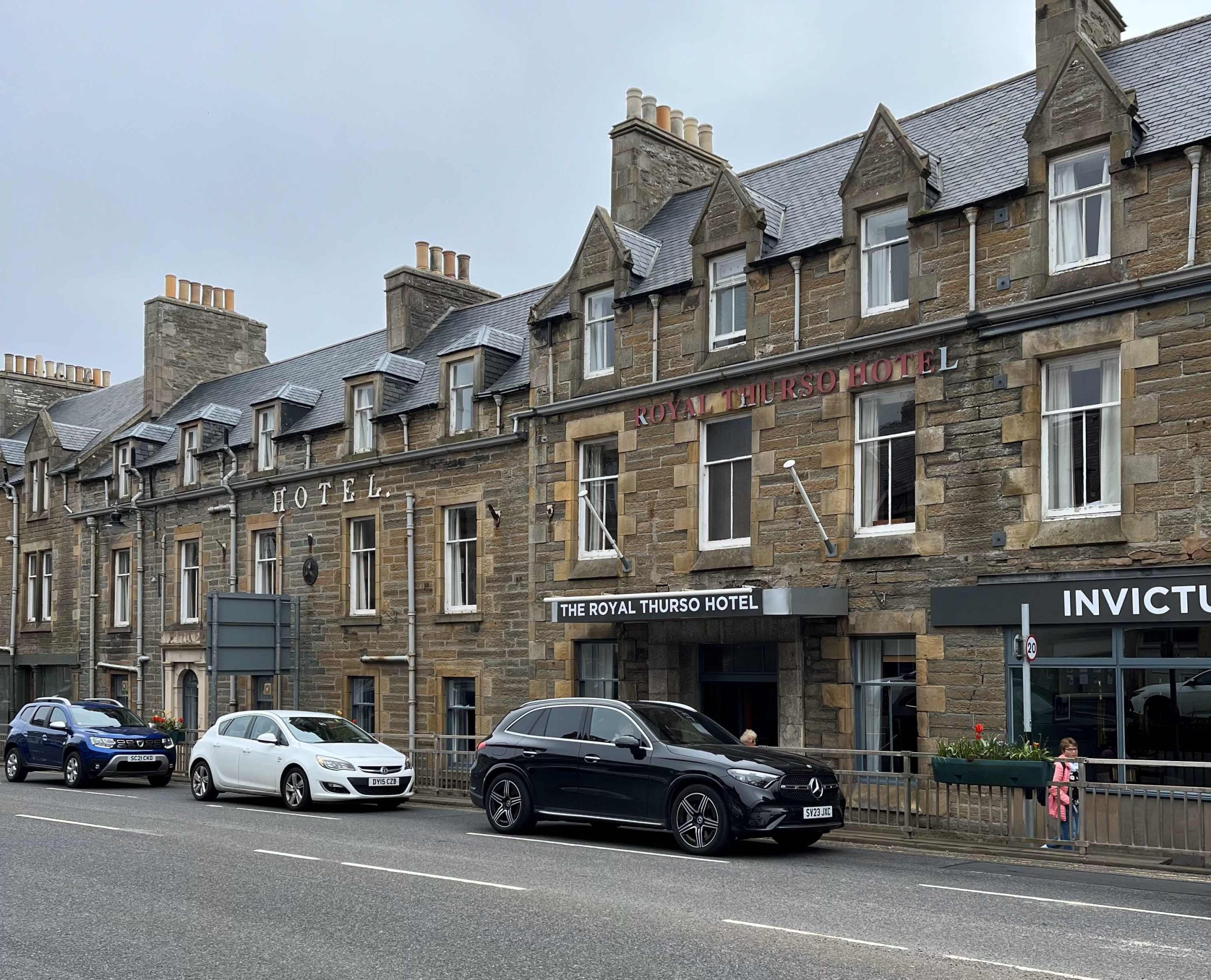 Royal Thurso Hotel, Thurso, Scotland, known as Thurso Hotel in 1940s (Photo: Sarah Sundin, 4 May 2024)