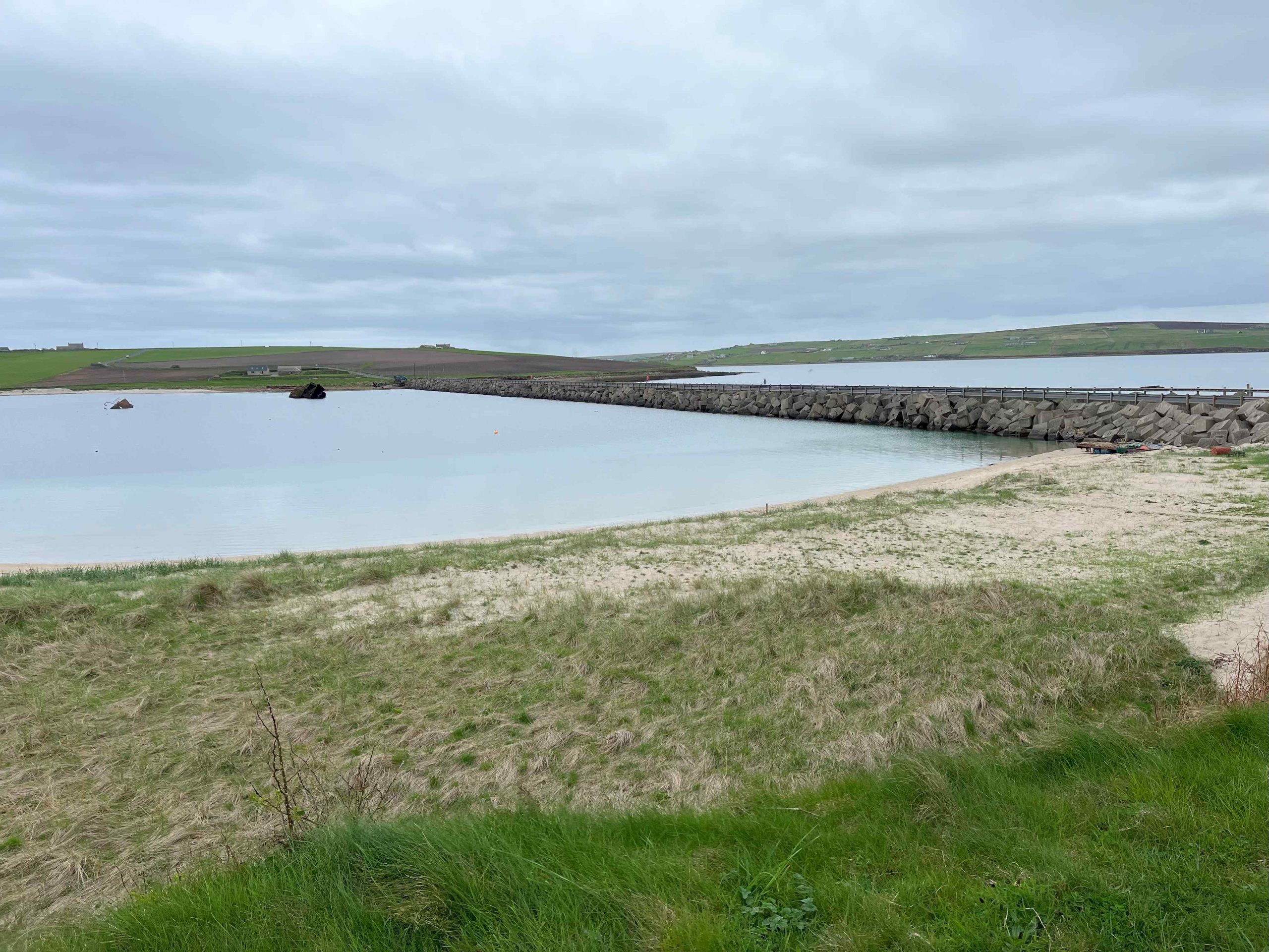 Churchill Barrier over Weddell Sound, between Glimps Holm and Burray, Orkney Islands (Photo: Sarah Sundin, 7 May 2024)
